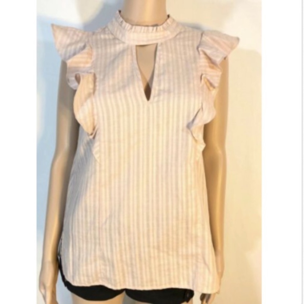 BCBGeneration Women's Top Blouse Shirt Flutter S